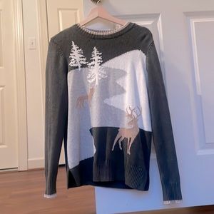 Charter Club grey christmas sweater M